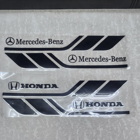 Fender Brand Logo Reflective Car Sticker 2 Pcs Set