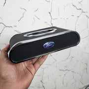 Royal Tissue Holder Leather Case with Logo & Tissues