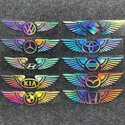 Wings Logo Laser Reflective Car Sticker