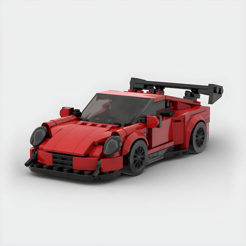 Porsche GT3 RS Red Building Blocks Car