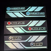 Fender Brand Logo Reflective Car Sticker 2 Pcs Set