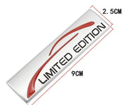 3D Limited Edition v4.0 Metal Sticker Decal Grey (9x2.3 cm)