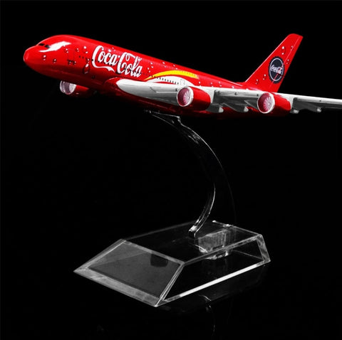 Coca Cola A380 Aeroplane Diecast Model 16 CM