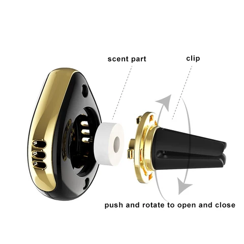 Car Water Drop Air Vent Perfume Replacement Car Liquid Fragrance Alloy Air Purifier