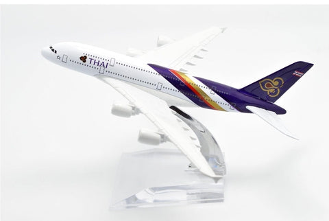 Thai A380 Aeroplane Diecast Model 16 CM