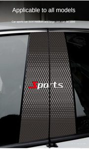 Door Pillar Brand Logo Car Stickers 2 Pcs Set