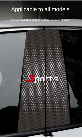 Door Pillar Brand Logo Car Stickers 2 Pcs Set