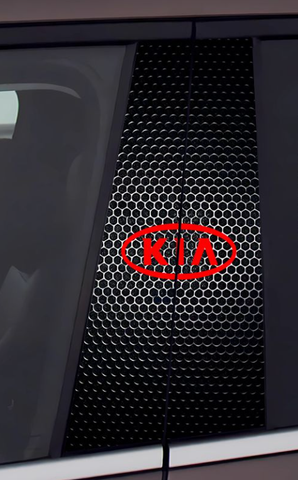 Door Pillar Brand Logo Car Stickers 2 Pcs Set