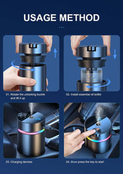Car Smart Aromatherapy Machine Automatic Diffuser with Ambient Lightings