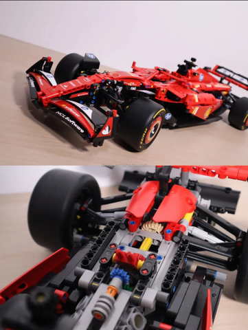 Ferrari SF 24 F1 Technique Version 1362Pcs, 1:8 Scale Building Blocks Car