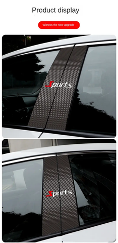 Door Pillar Brand Logo Car Stickers 2 Pcs Set