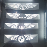 Wings Logo White Reflective Car Sticker