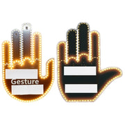 3in1 Car Finger Gesture Light with Remote Signs Gesture Light Car Rear Window Lamp
