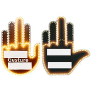 3in1 Car Finger Gesture Light with Remote Signs Gesture Light Car Rear Window Lamp