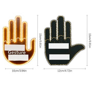3in1 Car Finger Gesture Light with Remote Signs Gesture Light Car Rear Window Lamp