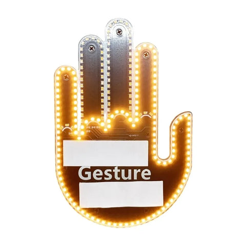 3in1 Car Finger Gesture Light with Remote Signs Gesture Light Car Rear Window Lamp